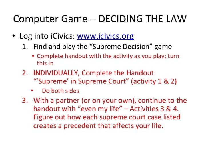 Icivics marbury v madison answer key